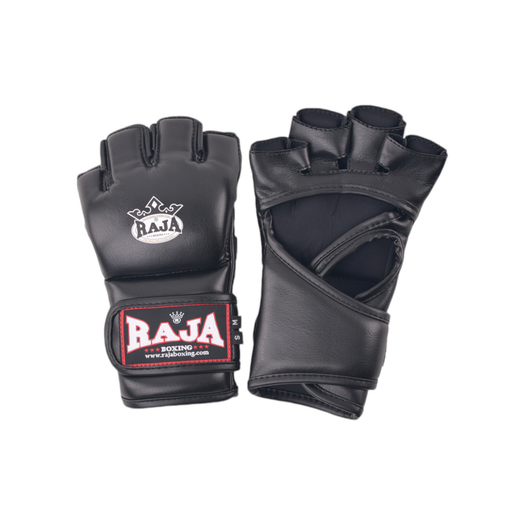 Raja MMA Gloves — Velcro Black (RGG-1) — MMAGuy fight gear Phuket