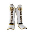 Raja Shin Guards — Lightweight White Gold (LS2) — MMAGuy fight gear Phuket