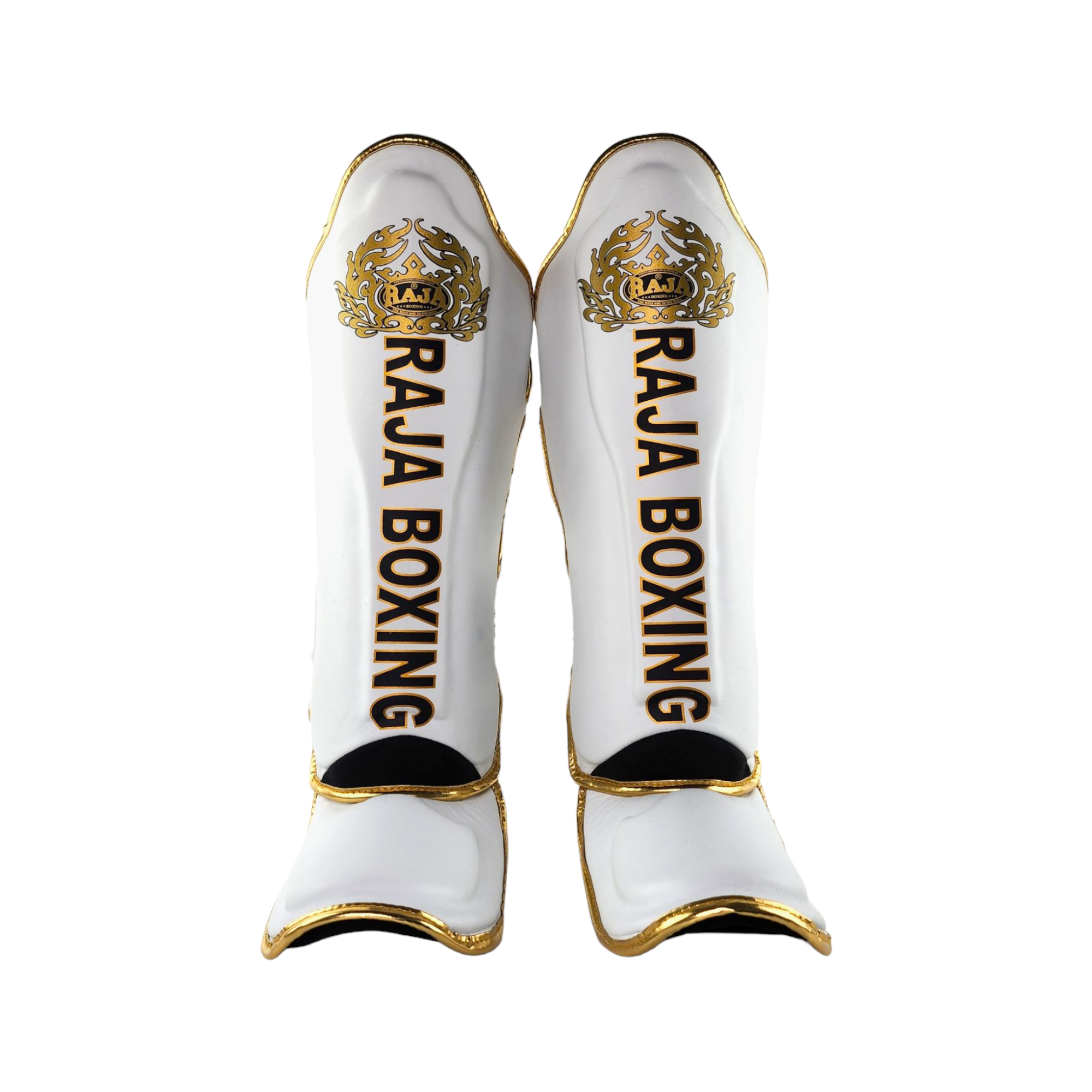 Raja Shin Guards — Lightweight White Gold (LS2) — MMAGuy fight gear Phuket