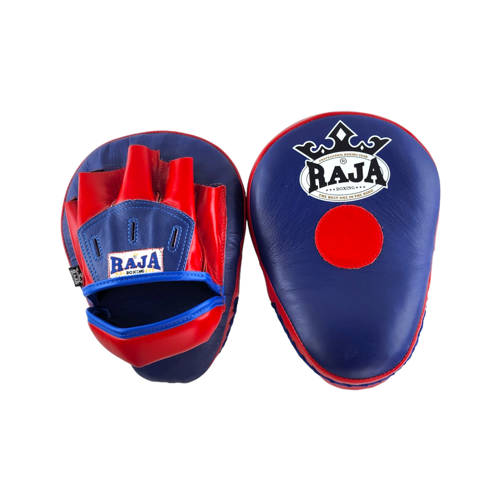 Raja Punch Mitts — Open Finger Blue/Red (RPM-6A) — MMAGuy fight gear Phuket