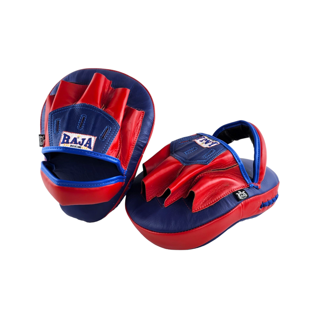 Raja Punch Mitts — Open Finger Blue/Red (RPM-6A) — MMAGuy fight gear Phuket