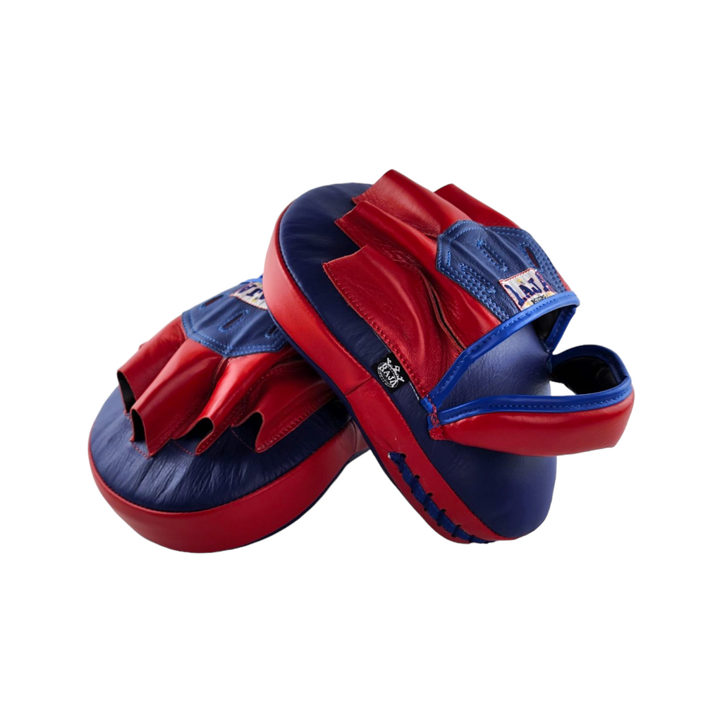 Raja Punch Mitts — Open Finger Blue/Red (RPM-6A) — MMAGuy fight gear Phuket