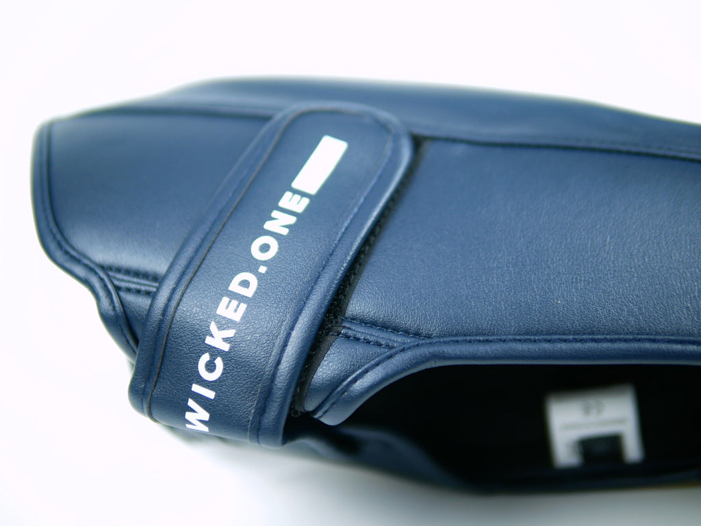 Wicked1 Shinguards RAW Navy (MF) — view 5, fight gear Phuket | MMAGuy