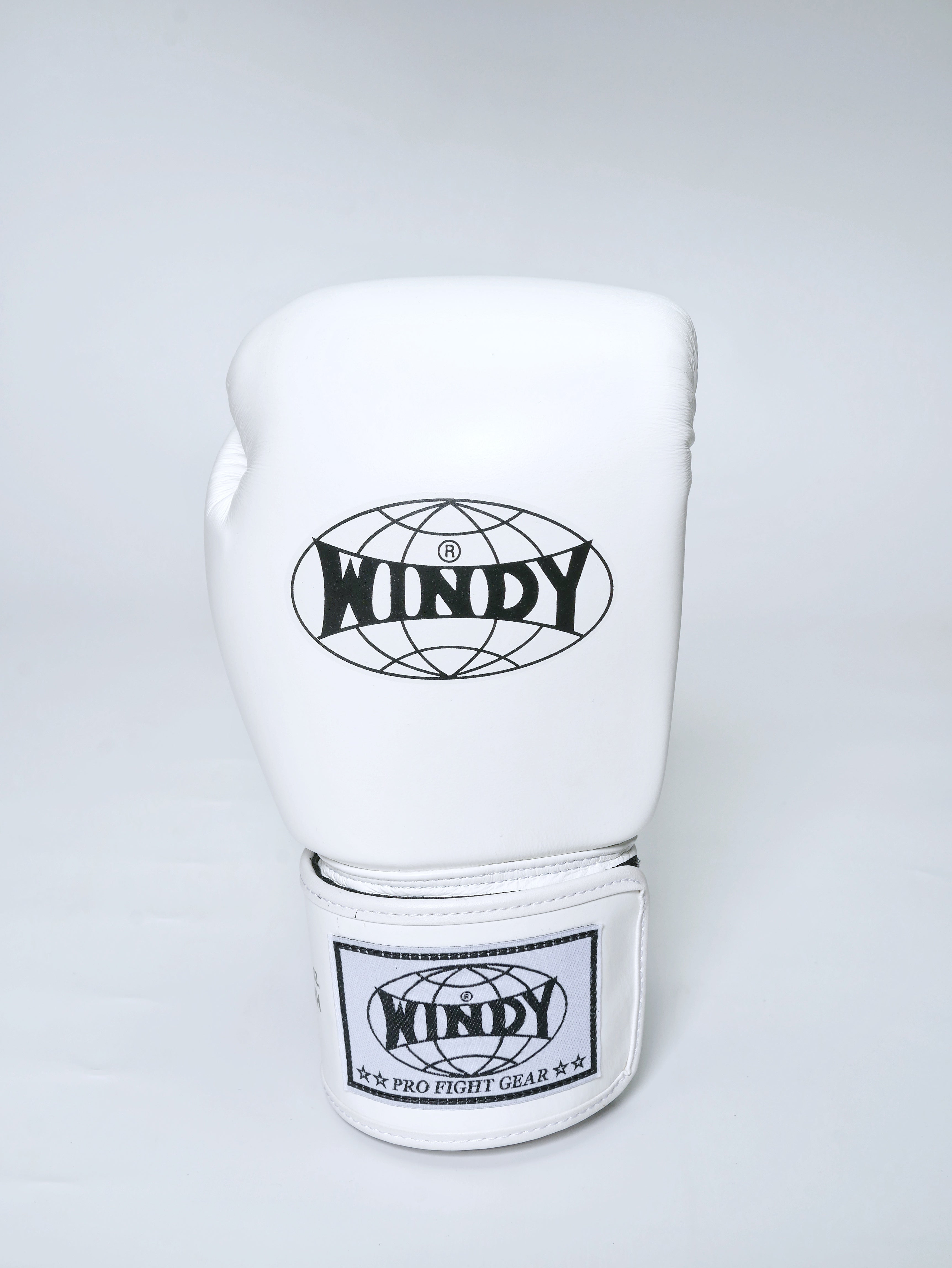 Windy Boxing Gloves Velcro White — palm view