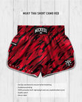 Wicked1 MUAY THAI SHORT
 Camo RED