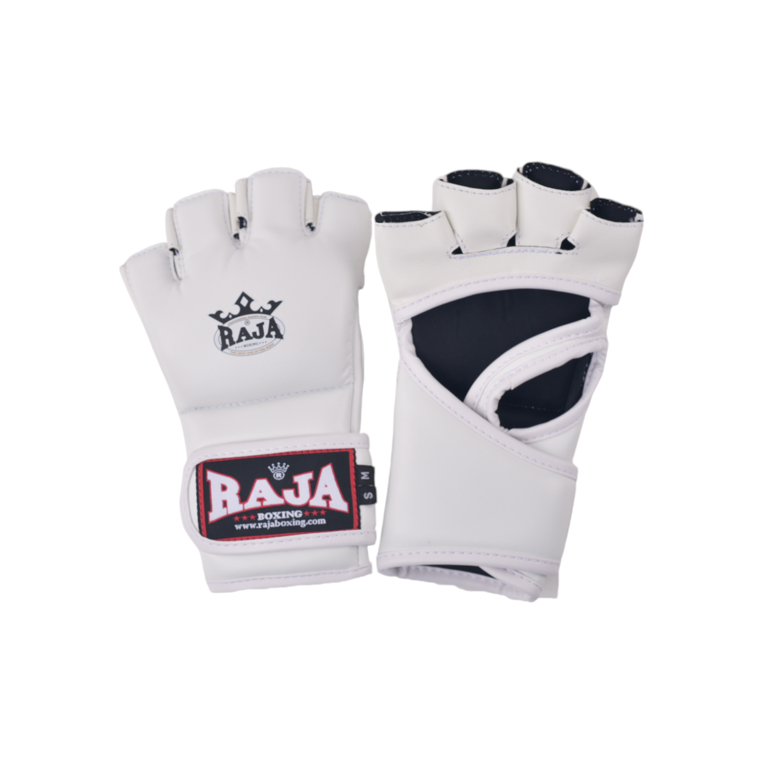 Raja MMA Gloves — Velcro White (RGG-1) — MMAGuy fight gear Phuket