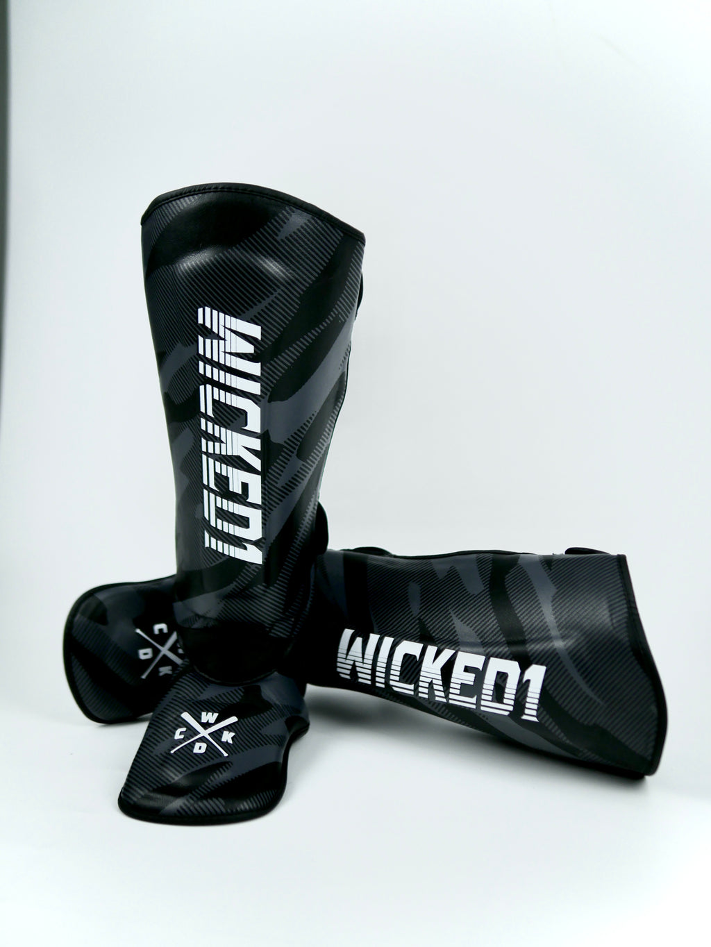 Wicked1 Shinguards UPSET Black(MF) — fight gear in Phuket (Chalong) | MMAGuy