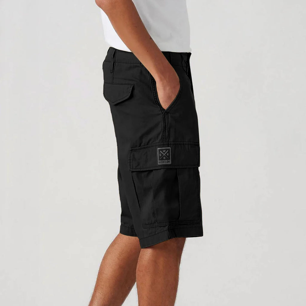 Wicked1 SHORTS CARGO BLACK SHYNE