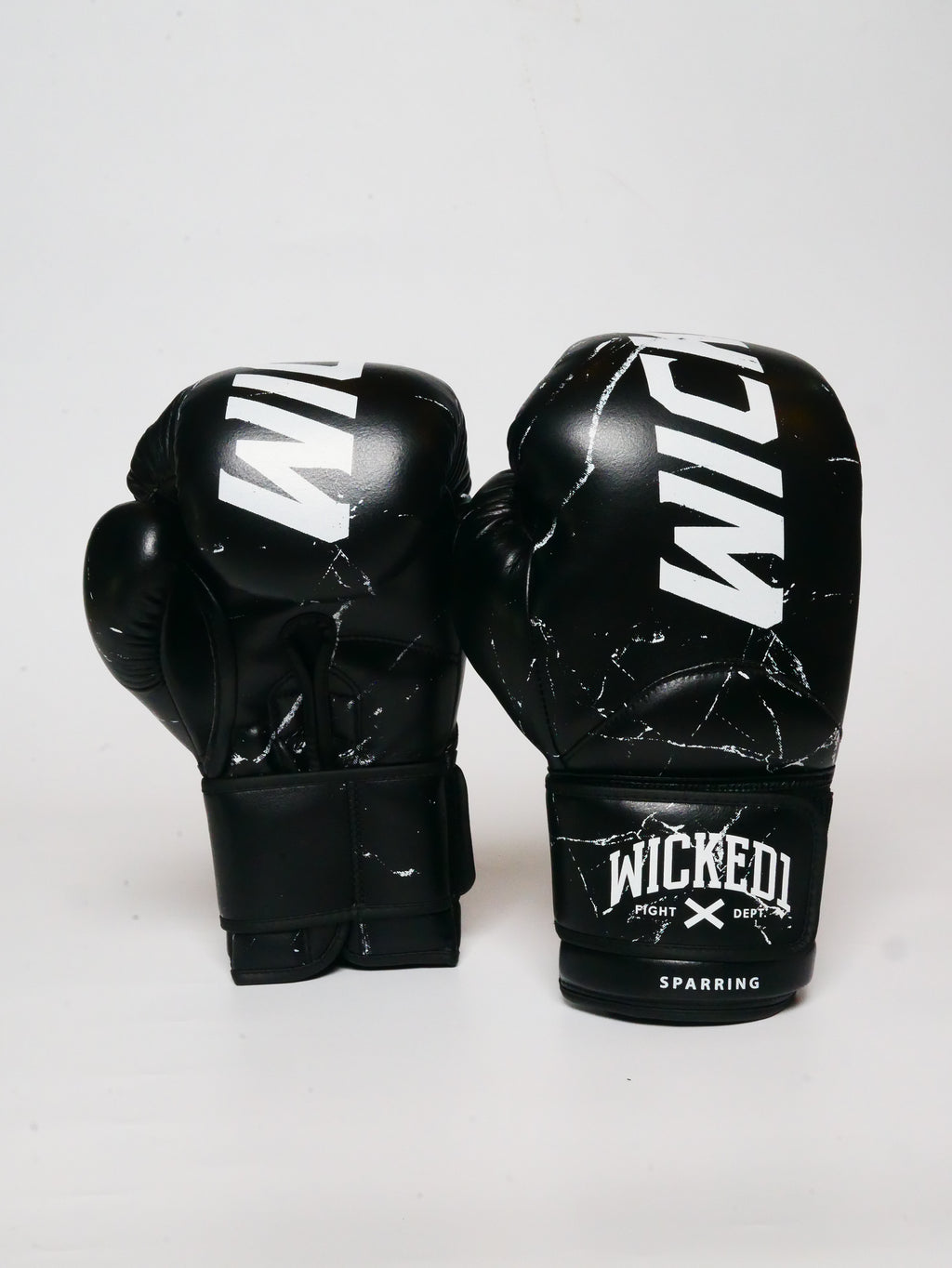 Wicked1 Boxing Gloves Broken Black (leather)