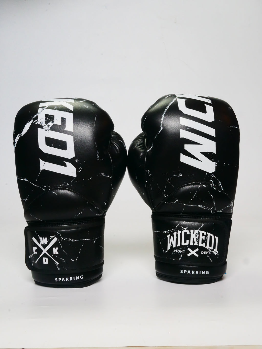 Wicked1 Boxing Gloves Broken Black (leather)