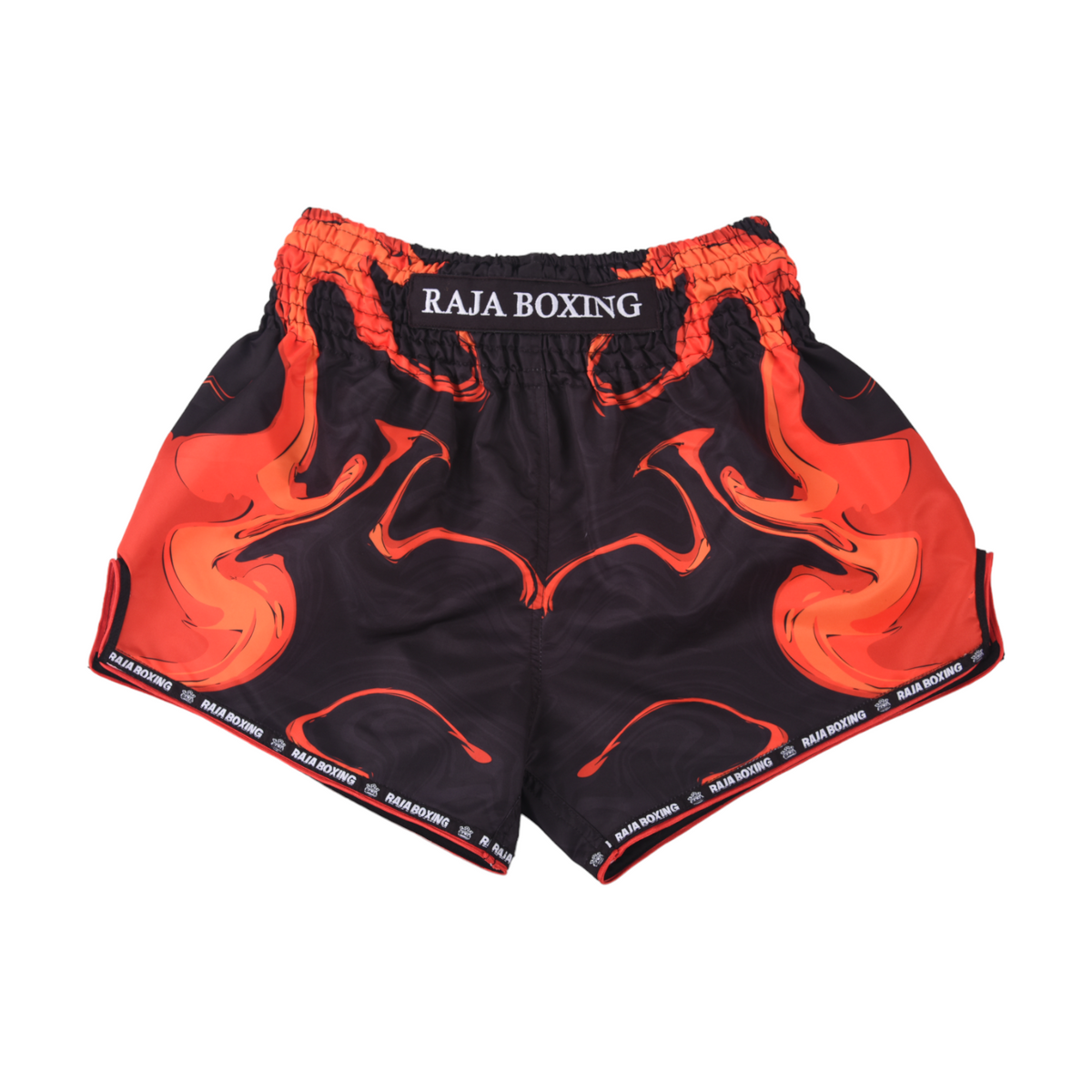 Raja Muay Thai Shorts — Orange Flame (RK-5) — MMAGuy fight gear Phuket
