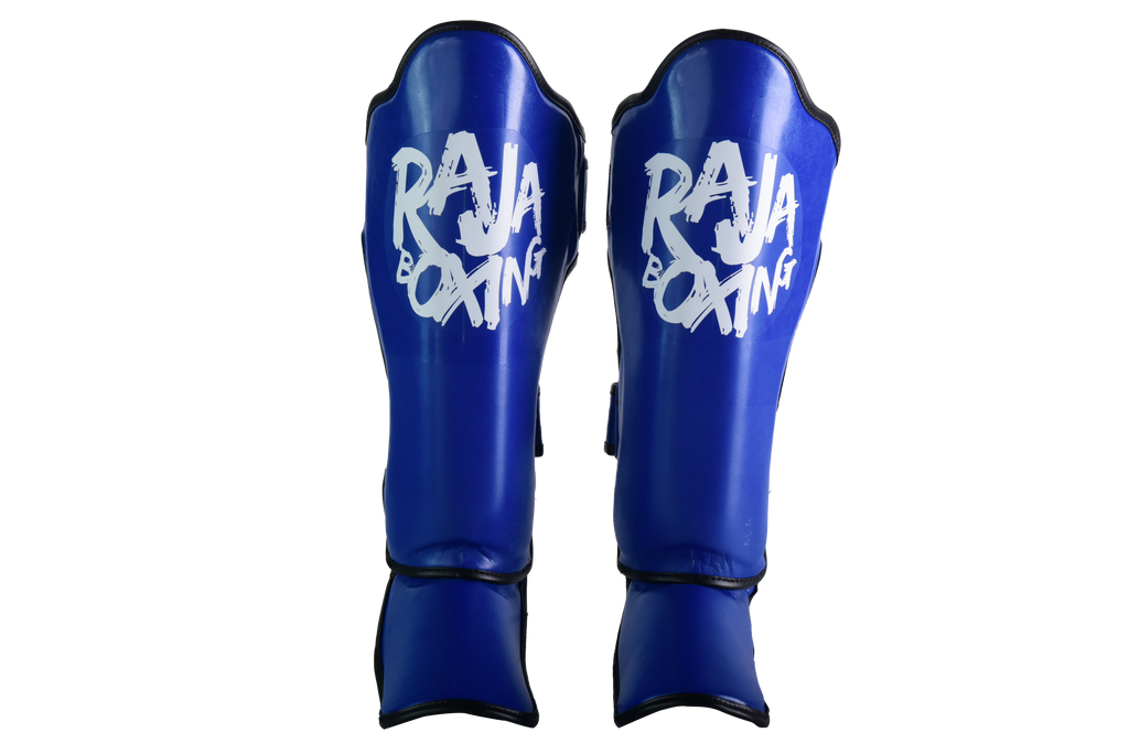 Raja Shin Guards — Lightweight V4 Blue — MMAGuy fight gear Phuket