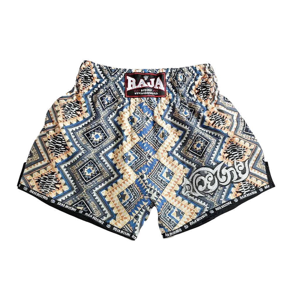 Raja Muay Thai Shorts — Aztec Blue — MMAGuy fight gear Phuket