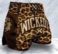 Wicked1 MUAY THAI SHORT LEOPARD BROWN