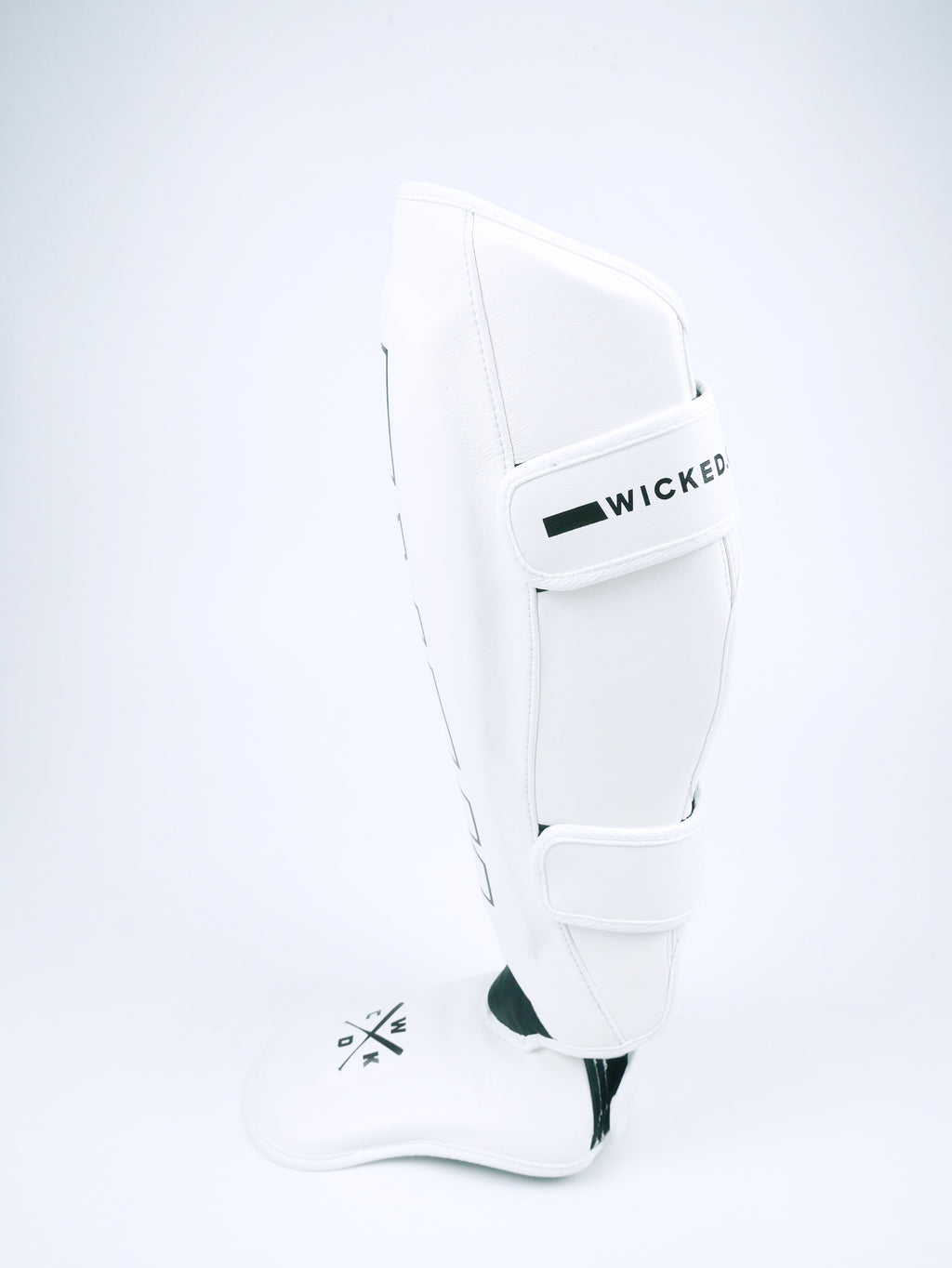 Wicked1 Shinguards RAW White (MF) — view 3, fight gear Phuket | MMAGuy