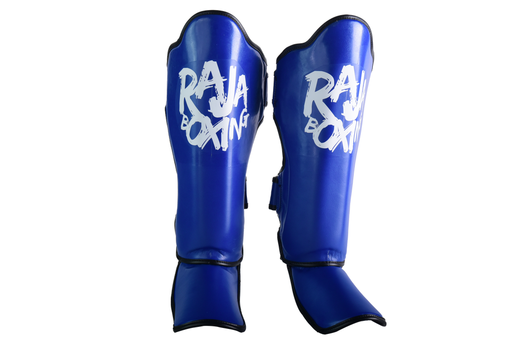Raja Shin Guards — Lightweight V4 Blue — MMAGuy fight gear Phuket