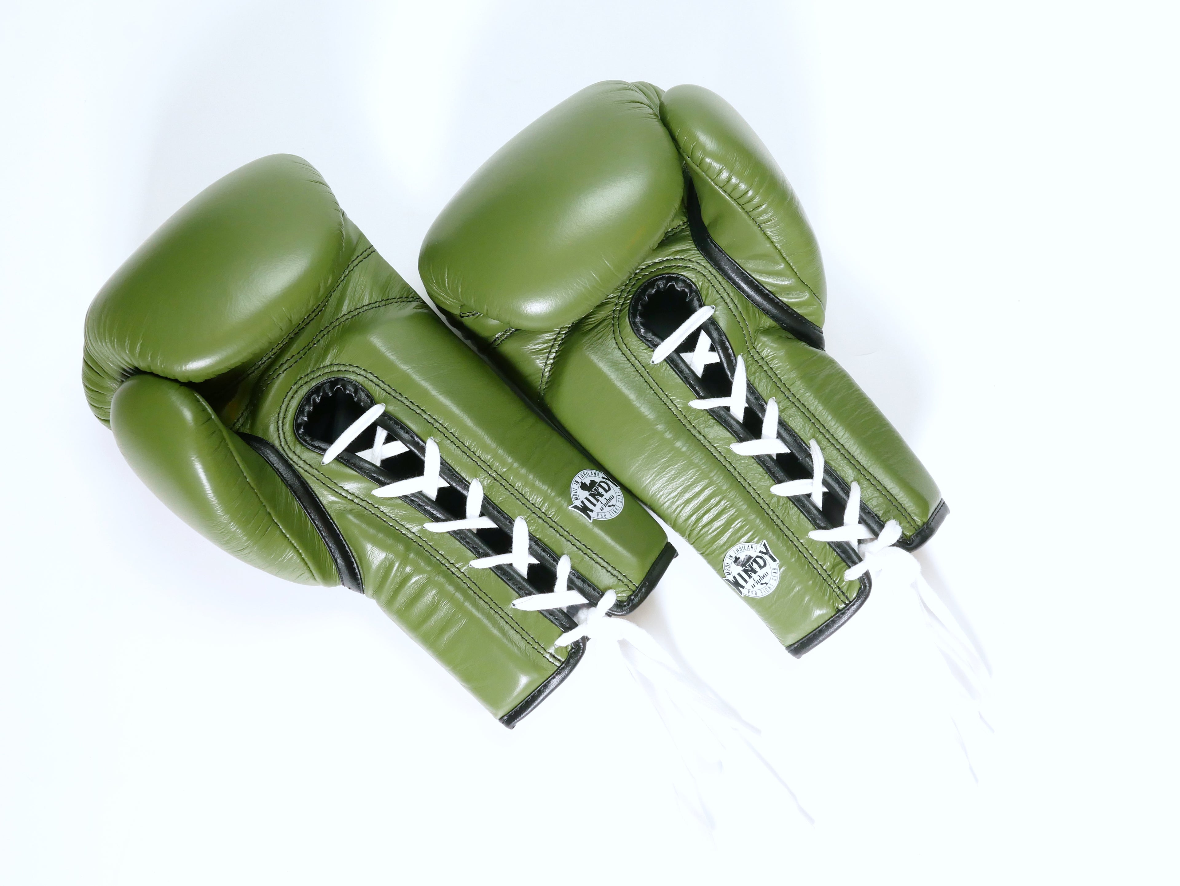 Windy Boxing Gloves Lace up Olive — pair view