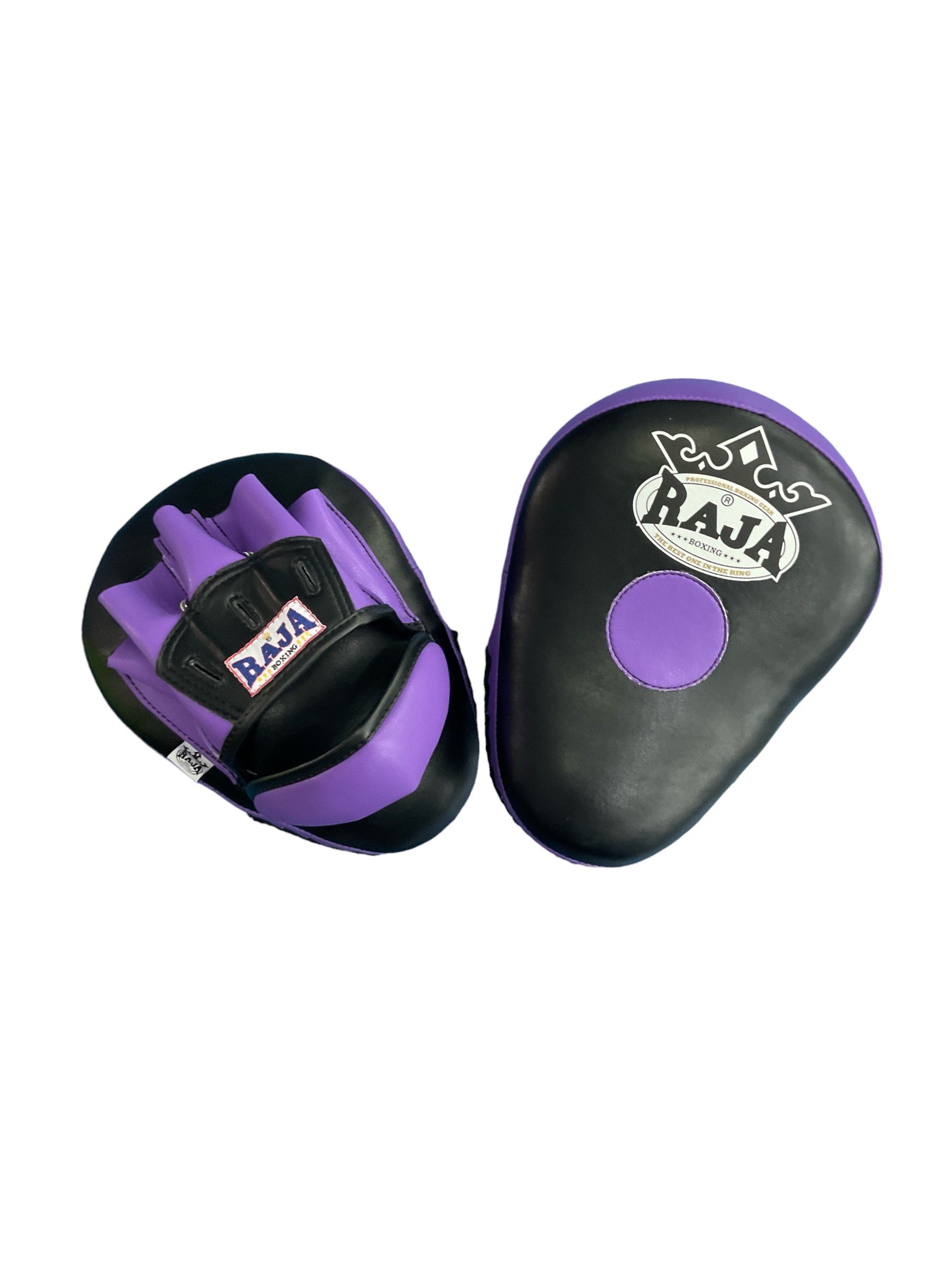 Raja Punch Mitts — Open Finger Black/Purple (RPM-6A) — MMAGuy fight gear Phuket