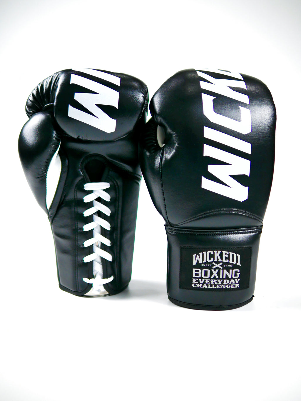 Wicked1 Boxing Gloves Lace up Black