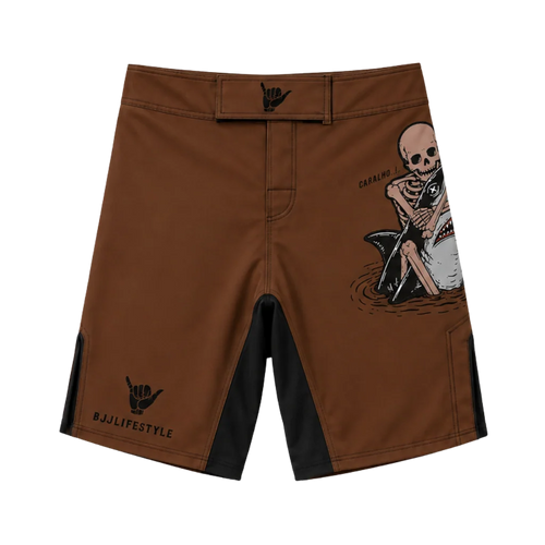 BJJ Lifestyle Where Fear Ends BJJ shorts, front