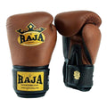 Raja Boxing Gloves — Premium Leather Brown (RBGV-1) — MMAGuy fight gear Phuket