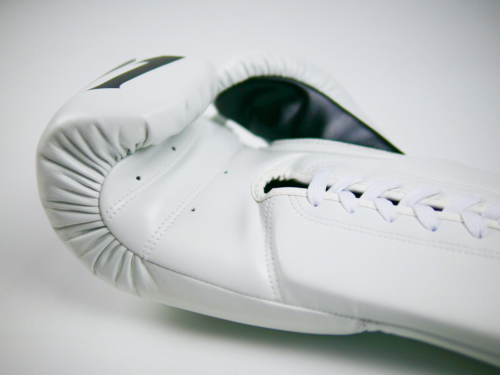 Wicked1 Boxing Gloves Lace up White