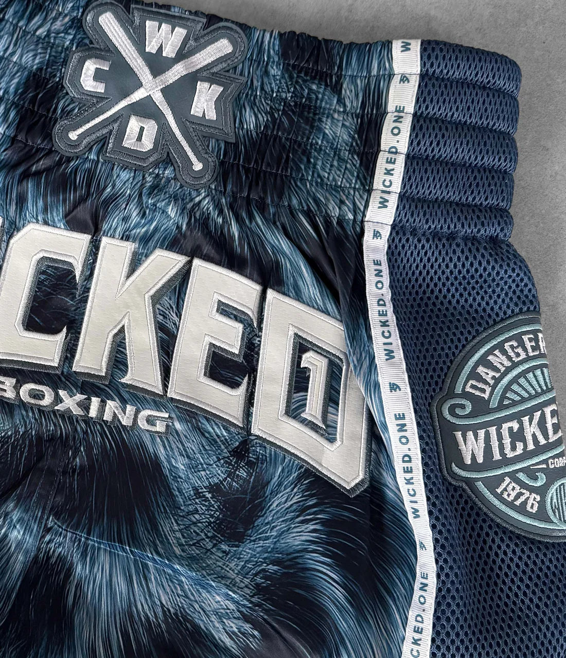 Wicked1 MUAY THAI SHORT HUNTER BLUE