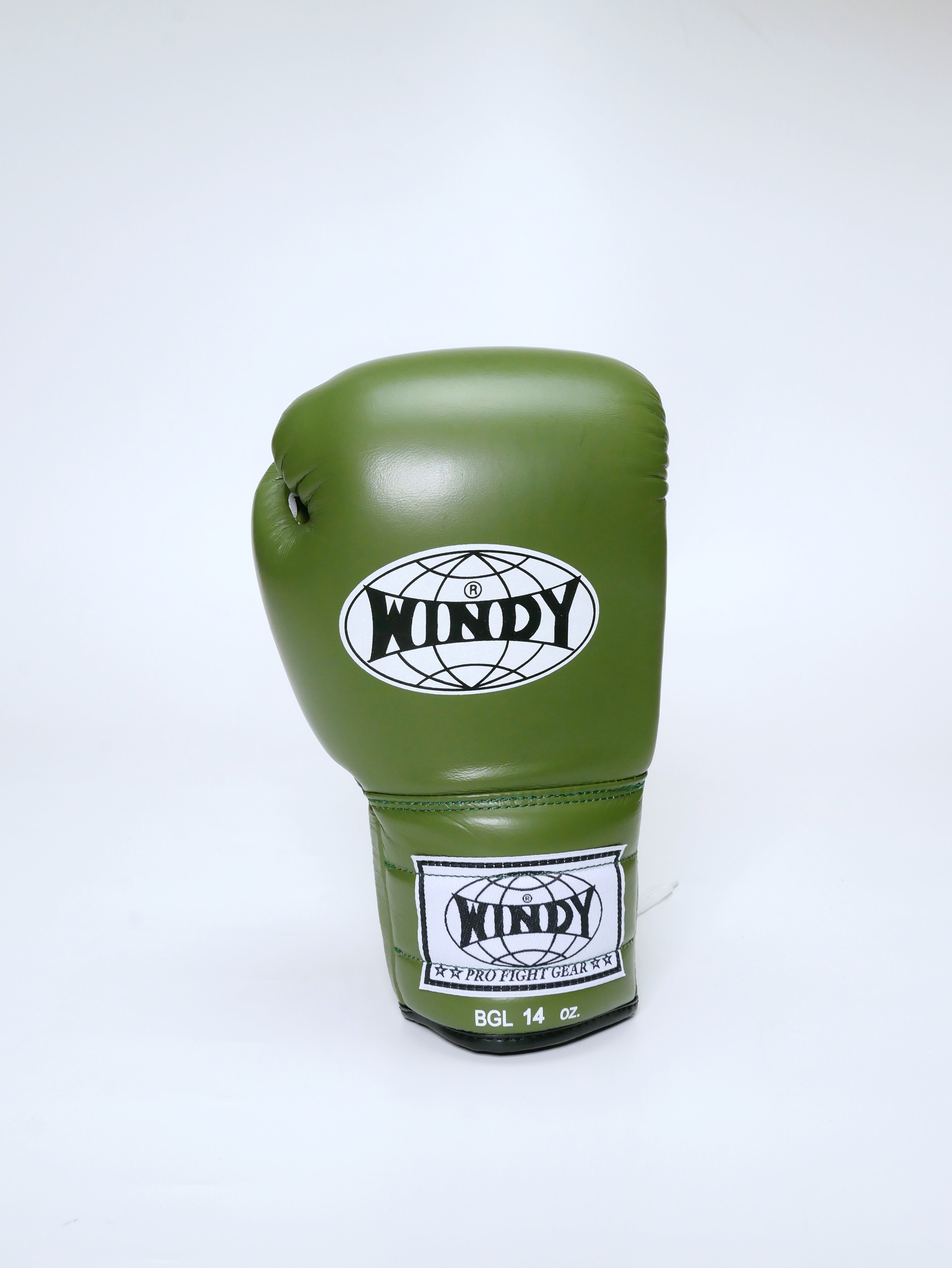 Windy Boxing Gloves Lace up Olive — palm view