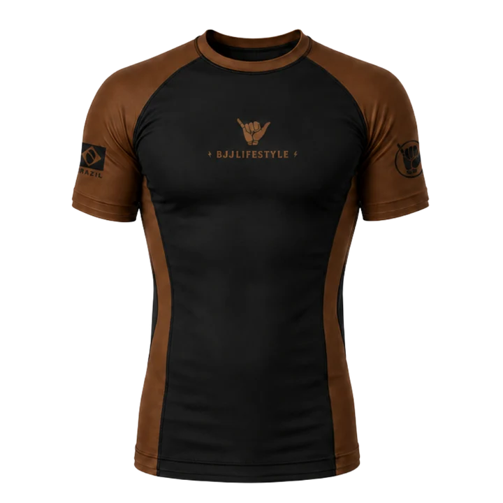 BJJ Lifestyle Where Fear Ends rashguard, front