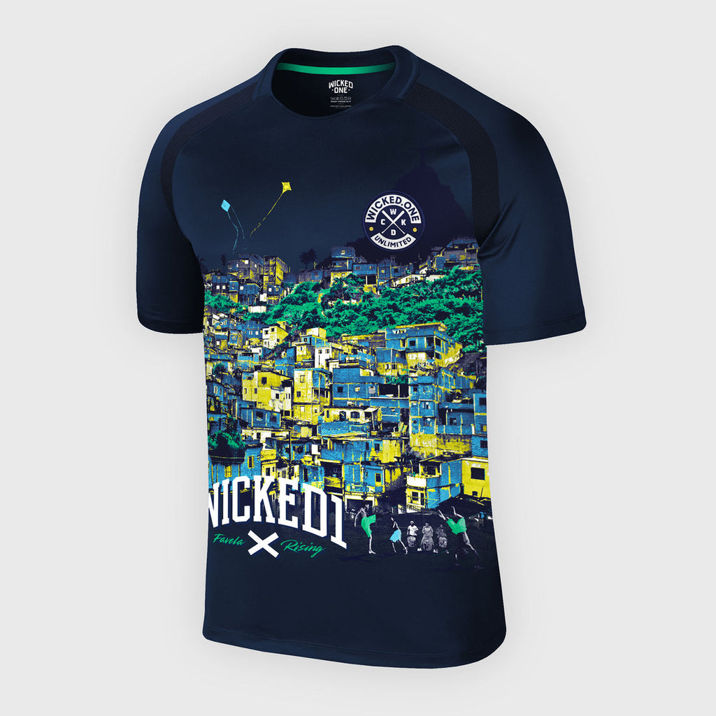 Wicked1 TRAINING SHIRT FAVELA RISING NAVY