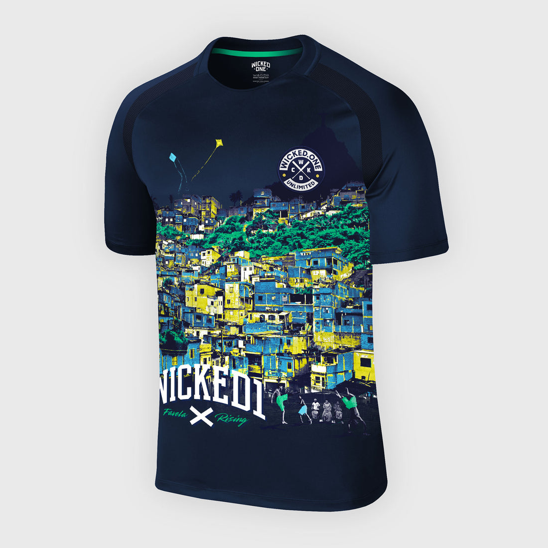 Wicked1 TRAINING SHIRT FAVELA RISING NAVY