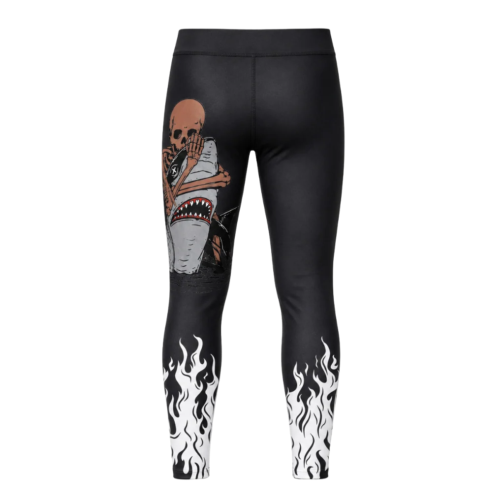 BJJ Lifestyle Where Fear Ends compression leggings