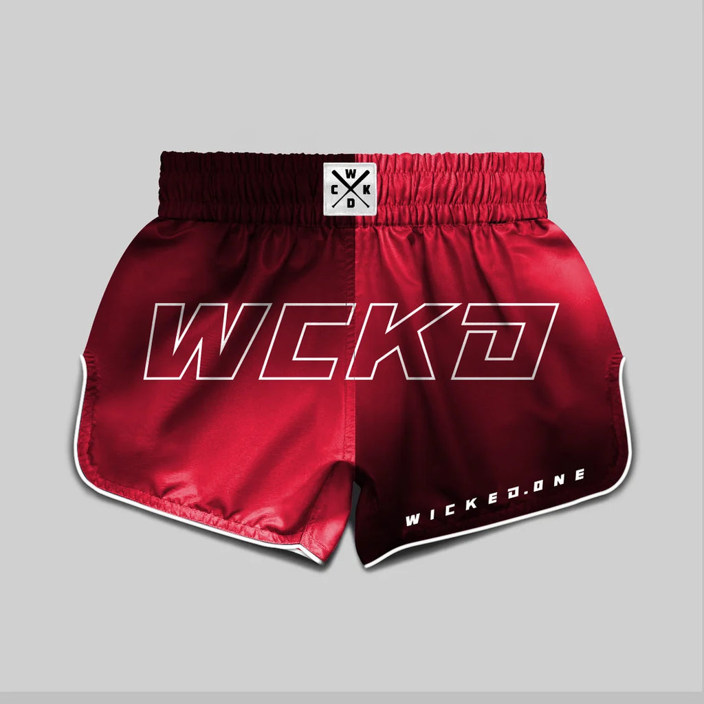 Wicked1 MUAY THAI SHORT RAW RED