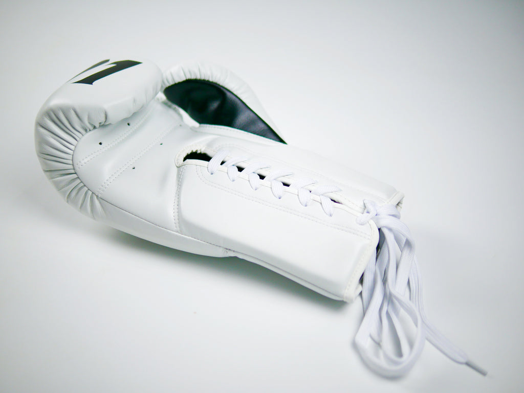 Wicked1 Boxing Gloves Lace up White