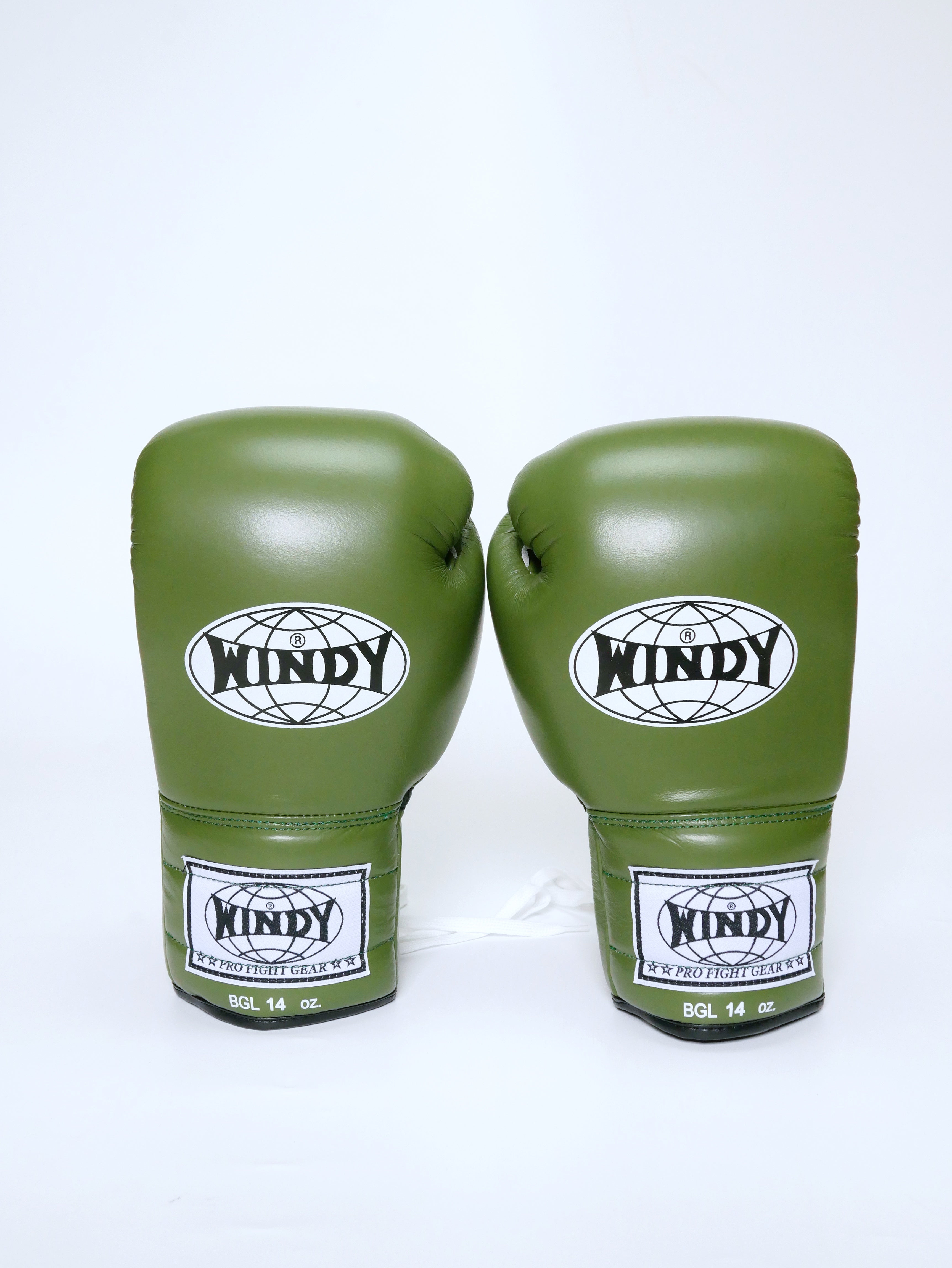 Windy Boxing Gloves Lace up Olive — side view