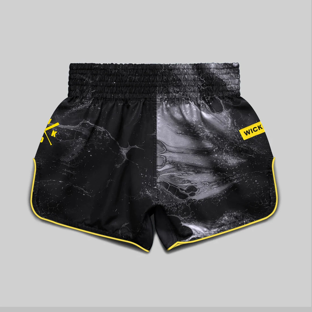 Wicked1 MUAY THAI SHORTS STUFF Black