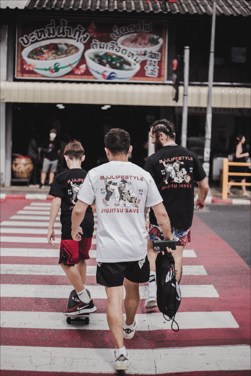 T-shirt Jiujitsu Saves - White