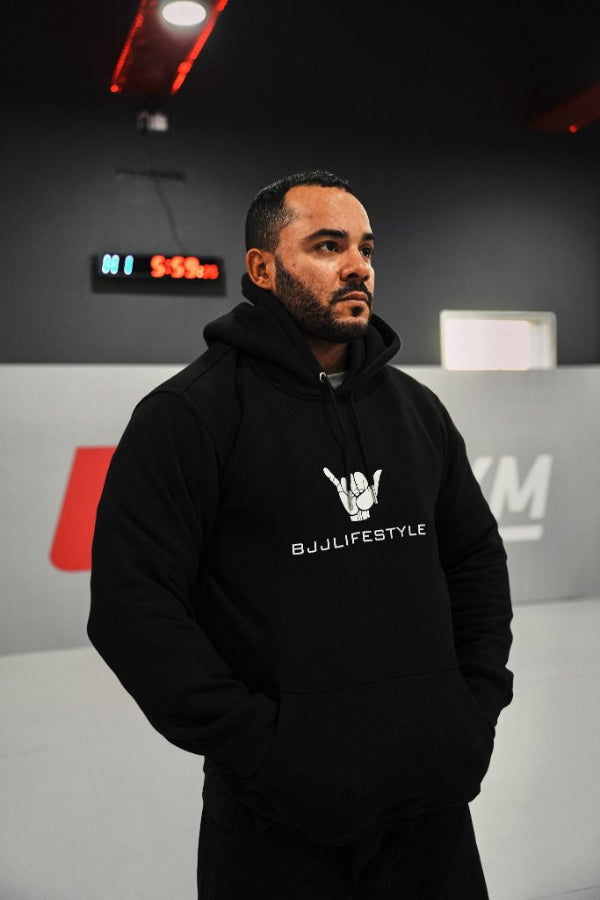 BJJ Hoodie - Roll Forever Black Cotton Armor | Bjjlifestyle