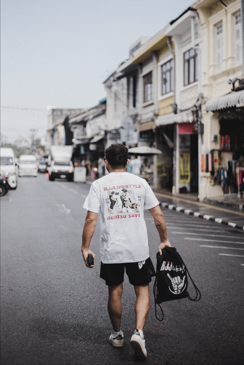 T-shirt Jiujitsu Saves - White