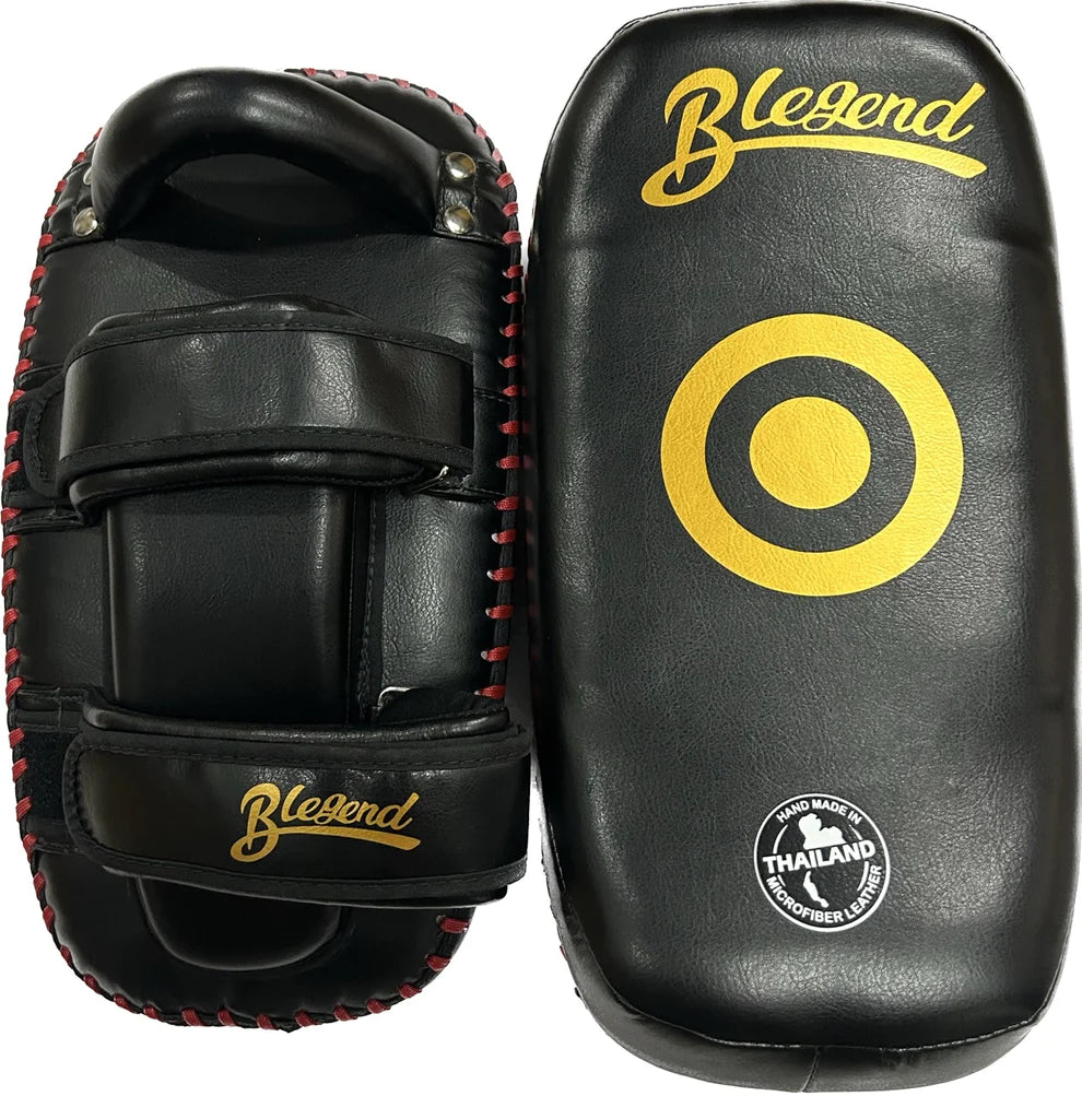 Legend black and gold boxing pads with target design for Blegend Thai Pads Big