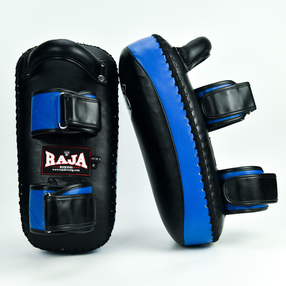 Raja Kicking Pads — Black Blue — MMAGuy fight gear Phuket