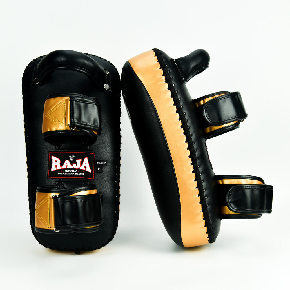 Raja Kicking Pads — Black Gold — MMAGuy fight gear Phuket