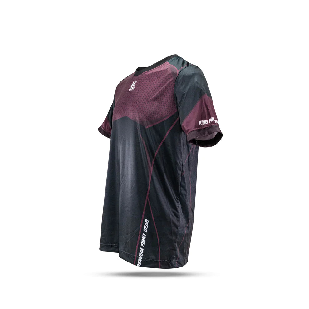 Black and maroon King Pro T-Shirt Velvet jersey with red accents