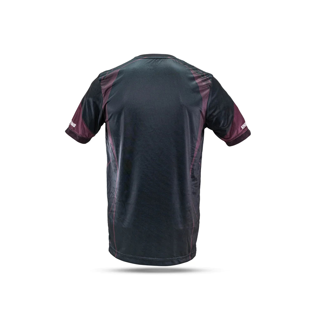 King Pro T-Shirt Velvet black maroon short sleeve jersey