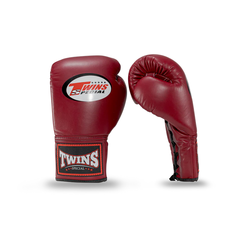 Twins Special GLOVES BGLL1 MAROON LACE UP — fight gear in Phuket (Chalong) | MMAGuy