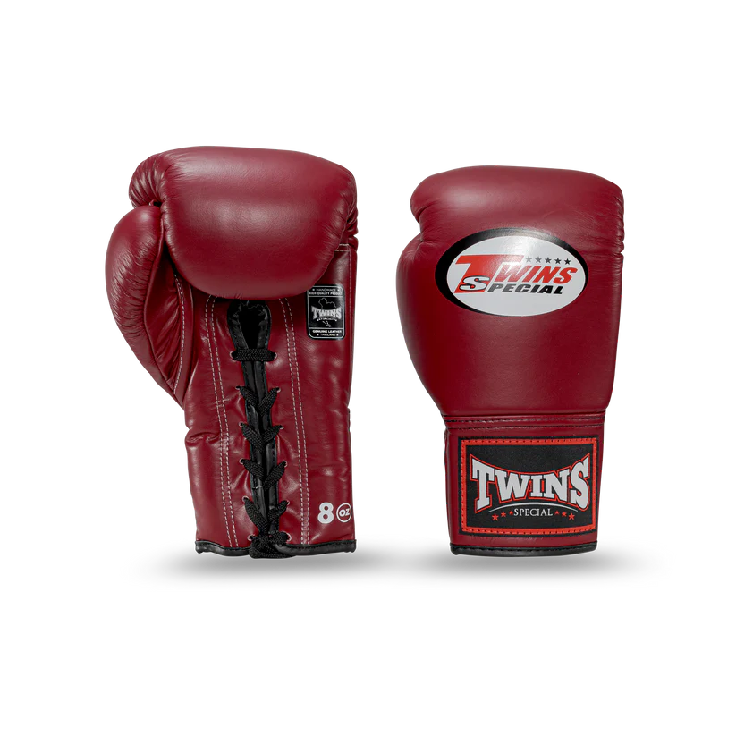 Twins Special GLOVES BGLL1 MAROON LACE UP — view 5, fight gear Phuket | MMAGuy