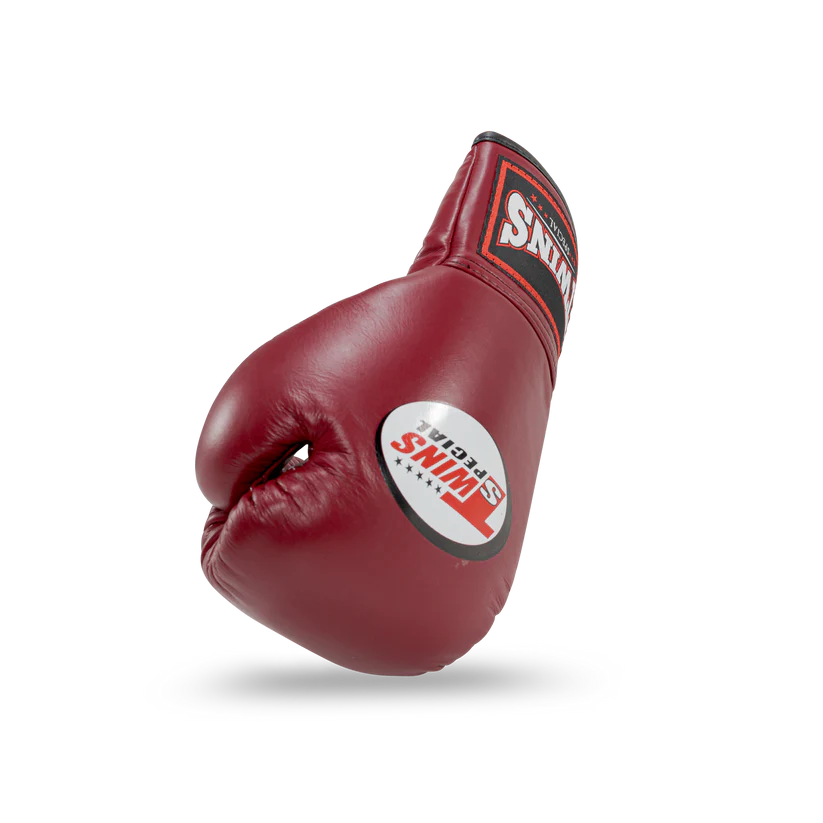 Twins Special GLOVES BGLL1 MAROON LACE UP — view 2, fight gear Phuket | MMAGuy