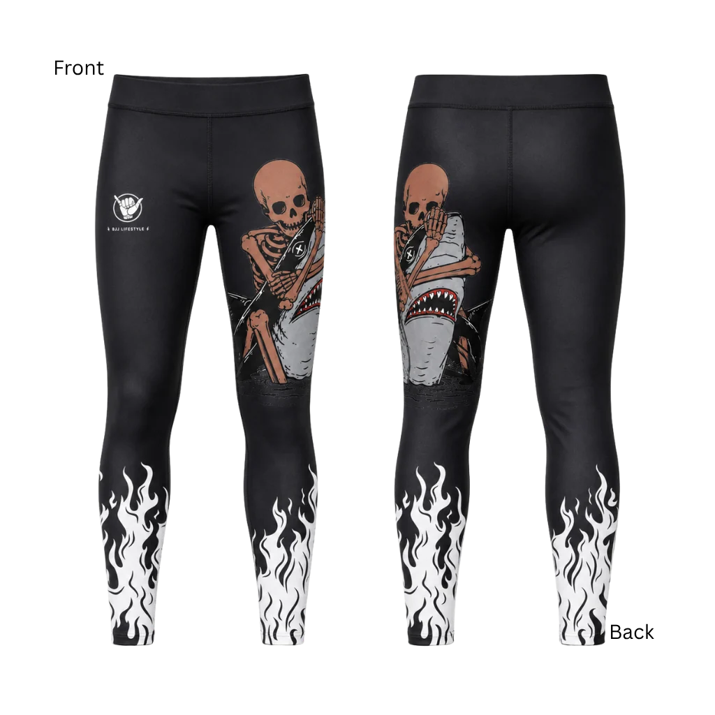 BJJ Lifestyle Where Fear Ends compression leggings, pair