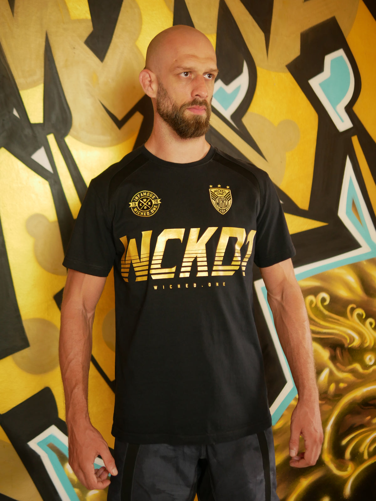 Wicked1 TEE Black Gold T-SHIRT