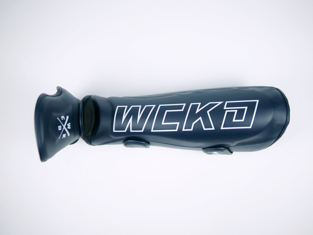 Wicked1 Shinguards RAW Navy (MF) — view 4, fight gear Phuket | MMAGuy